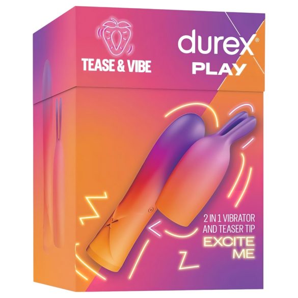 Durex Tease & Vibe - vibrators ar truša ausu klitora stimulatoru rozā
