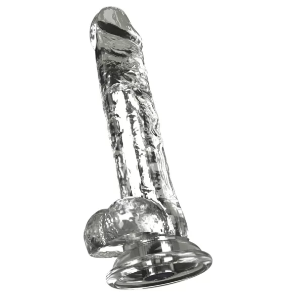 Crystal - vibrators ar piesūcekni (caurspīdīgs)