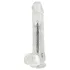 Crystal - vibrators ar piesūcekni (caurspīdīgs)