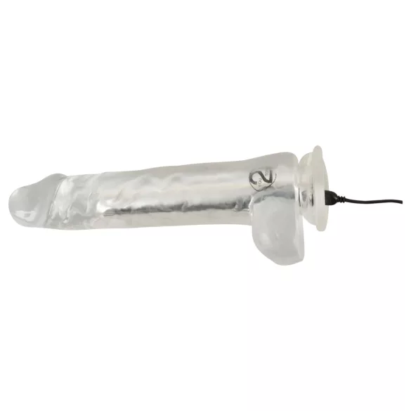 Crystal - vibrators ar piesūcekni (caurspīdīgs)