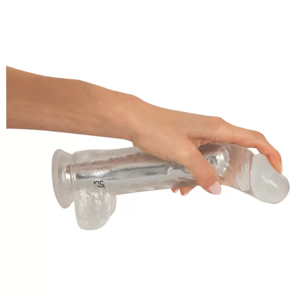 Crystal - vibrators ar piesūcekni (caurspīdīgs)