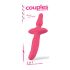 Couples Choice - vibrators un anālais spraudnis 2in1 rozā