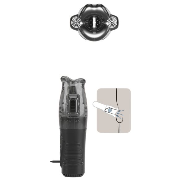 Strokers - sūkšanas, vibrējošs masturbators (pelēks)