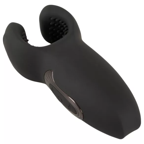 Rebel - vibrējošs dzimumlocekļa stimulators ar kustīgu rokturi melns