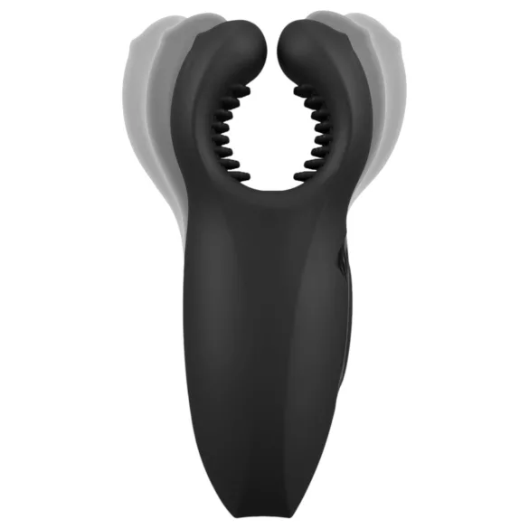 Rebel - vibrējošs dzimumlocekļa stimulators ar kustīgu rokturi melns