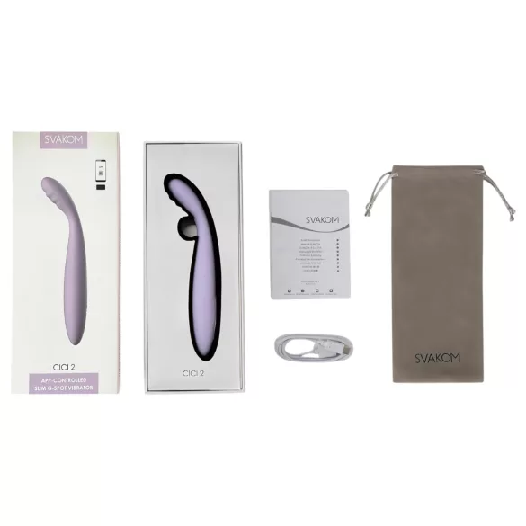 Svakom Cici 2 - G-punkta vibrators ar Bluetooth vadību violets