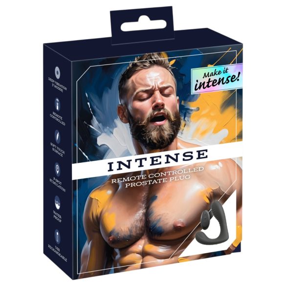 Intense - tālvadības prostatas vibrators (melns)