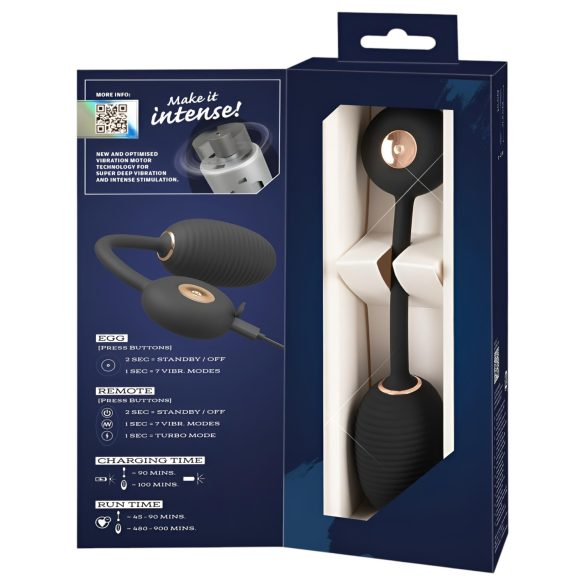 You2Toys vibrējošā ola ar pulti, melna