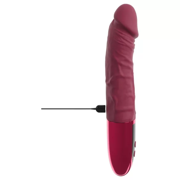 Beau Coeur Varelo - reālistisks, uzlādējams silikona vibrators (sarkans)