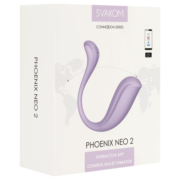 Svakom Phoenix Neo 2 - viedais vibrējošais olas forma violeta