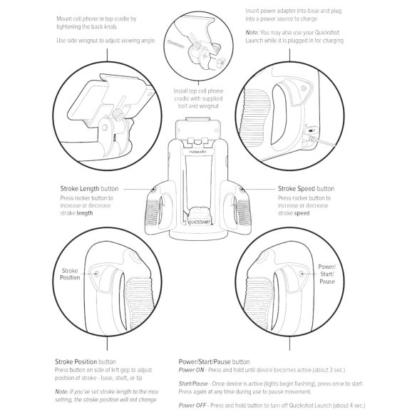 Fleshlight Quickshot Launch - masturbators adapteris melns