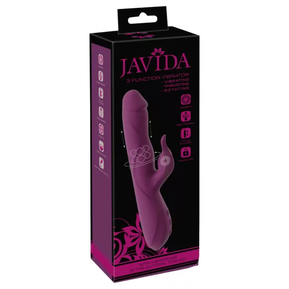 Javida - 3 az 1‑ben stumjošs, rotējošs lodīšu vibrators (violets)