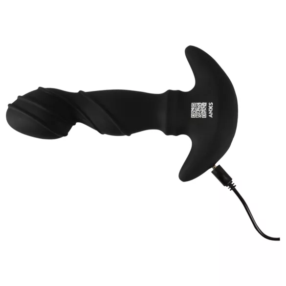 ANOS - prostatas masāžas vibrators ar kustīgu gredzenu, melns