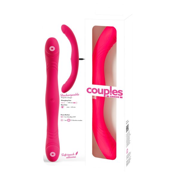 Couples Choice - dubultais vibrators pāriem rozā