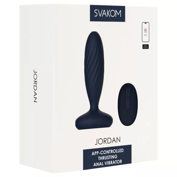 Svakom Jordan - ar lietotni vadāms anālais vibrators (zils)
