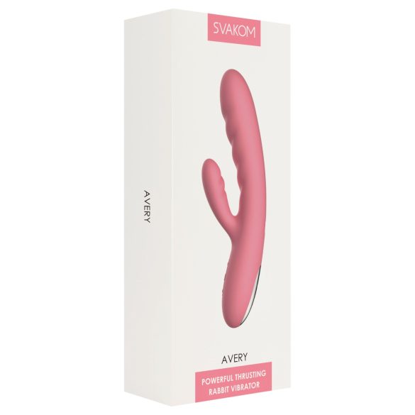 Svakom Avery - uzlādējams vibrators ar klitora stimulāciju, rozā