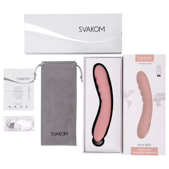 Svakom Ava Neo - gudrs, lietotnē vadāms, kustīgs G-punkta vibrators (rozā)