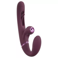 Javida - bezsiksnas uzliekamais pāra vibrators (violets)