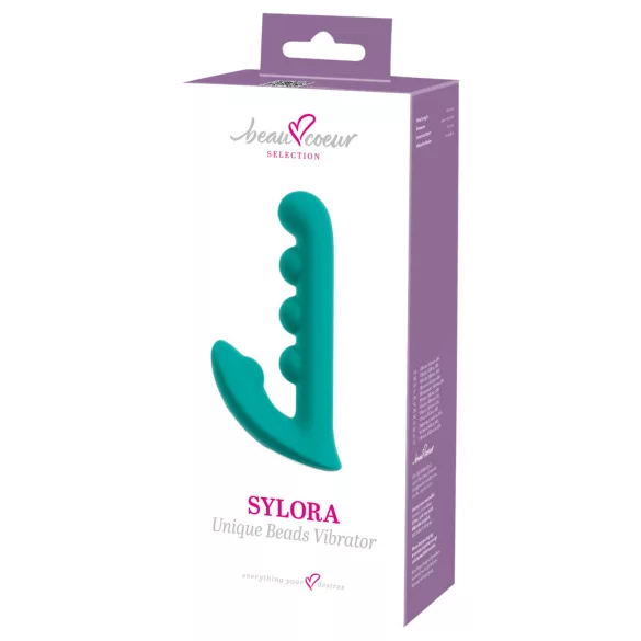 Beau Coeur Sylora - divi vienā vibrators ar pērlītēm zaļš