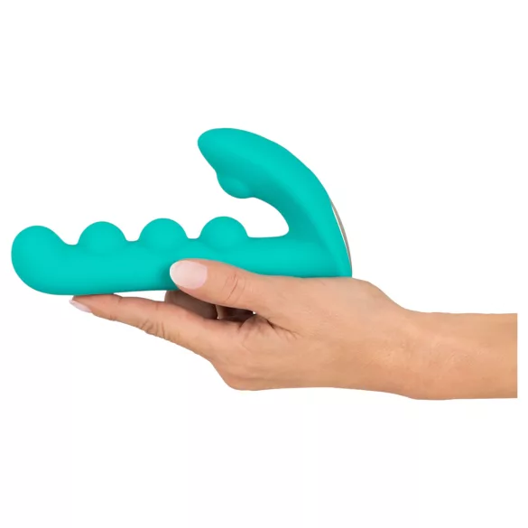 Beau Coeur Sylora - divi vienā vibrators ar pērlītēm zaļš
