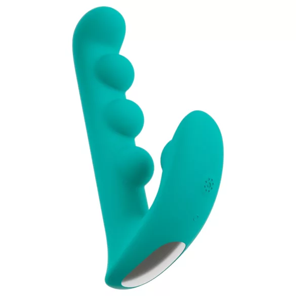 Beau Coeur Sylora - divi vienā vibrators ar pērlītēm zaļš