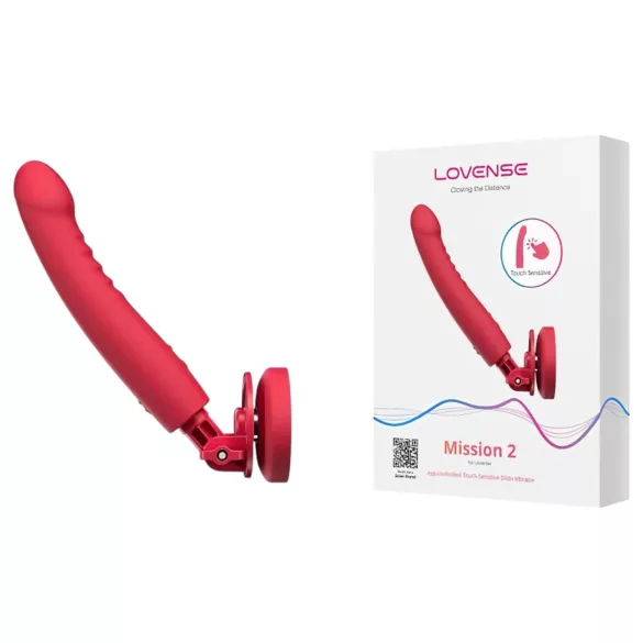 LOVENSE Mission 2 - gudrais vibrators ar piesūcekni (sarkans)
