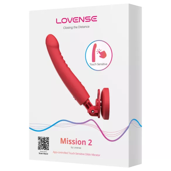 LOVENSE Mission 2 - gudrais vibrators ar piesūcekni (sarkans)