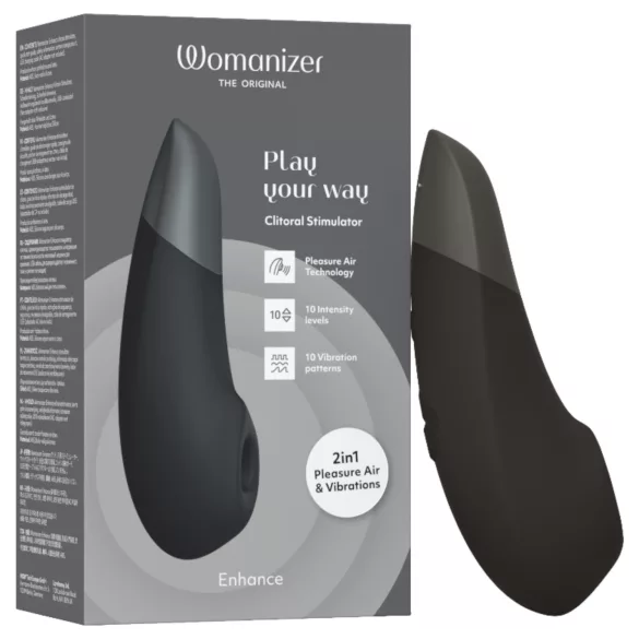 Womanizer Enhance - klitora stimulators ar gaisa viļņiem melns