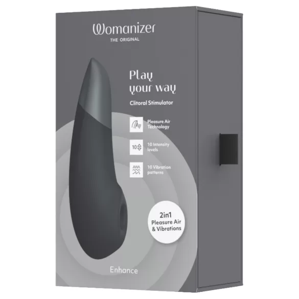 Womanizer Enhance - klitora stimulators ar gaisa viļņiem melns