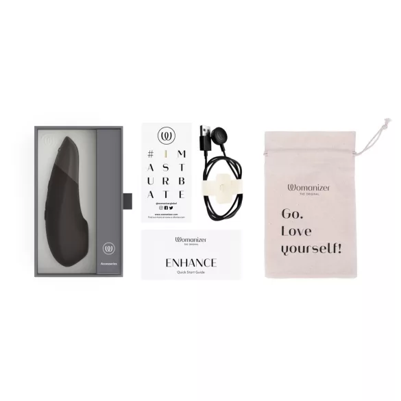 Womanizer Enhance 2in1 gaisa viļņu klitora stimulators un vibrators (melns)