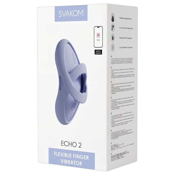 Svakom Echo 2 - pirksta vibrators ar viedajām funkcijām zils