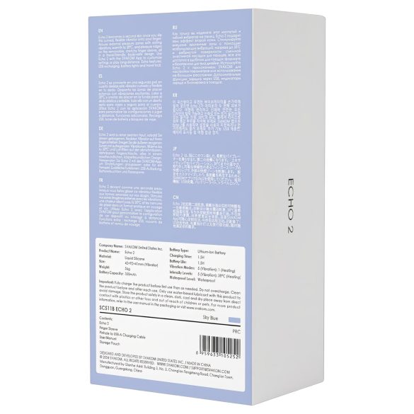 Svakom Echo 2 - pirksta vibrators ar viedajām funkcijām zils