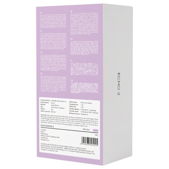 Svakom Echo 2 - pirkstu vibrators rozā