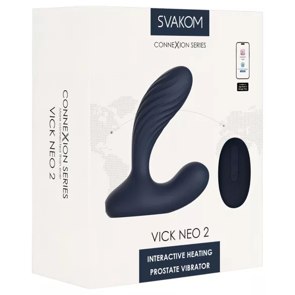 Svakom Vick Neo 2 - anālais vibrators ar aplikāciju vadību zils