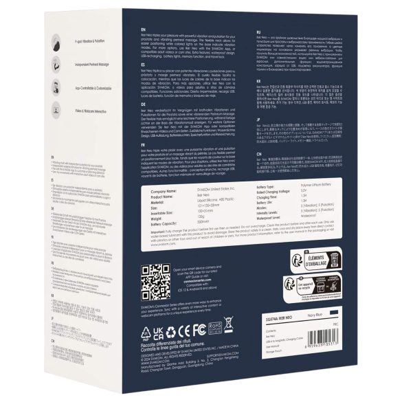 Svakom Iker Neo - interaktīvais anālais vibrators ar pulsāciju zils