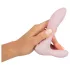 Beau Coeur Cerya - mini klitora vibrators ar rokturi gaiši rozā