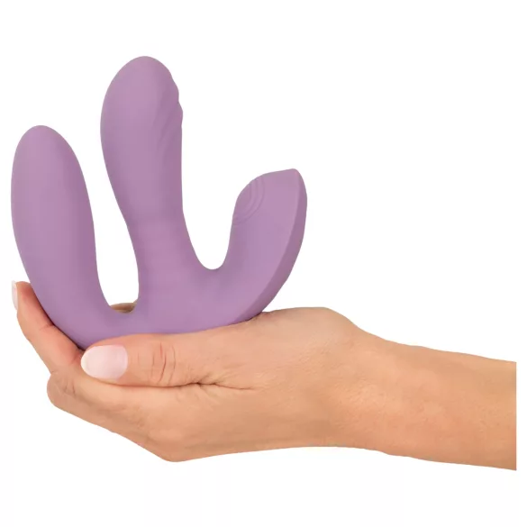 Beau Coeur Mireva - vibrators ar trīs zariem, tālvadība, violets