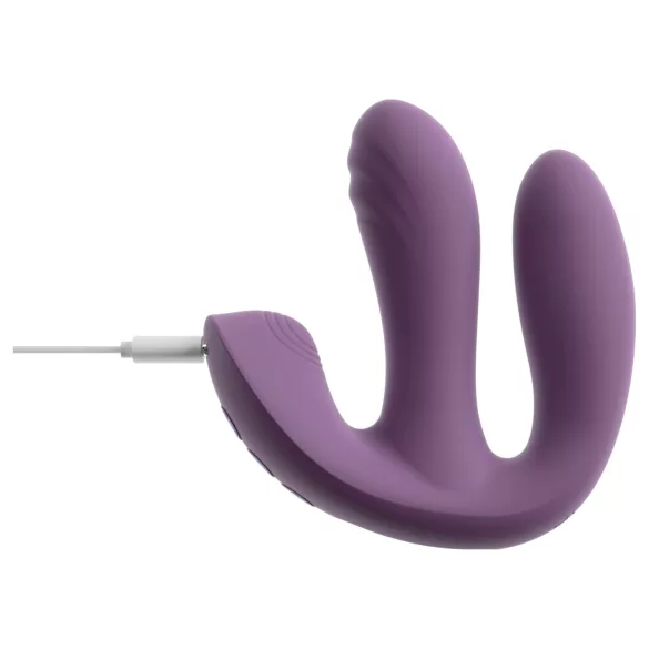 Beau Coeur Mireva - vibrators ar trīs zariem, tālvadība, violets