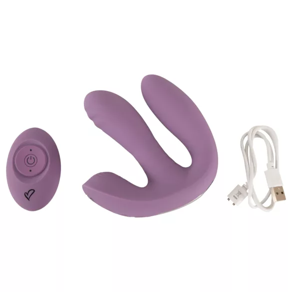 Beau Coeur Mireva - vibrators ar trīs zariem, tālvadība, violets