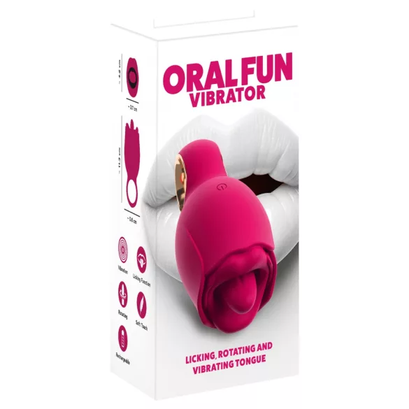 You2Toys Oral Fun - mēles klitora stimulators vibrators (rozā)