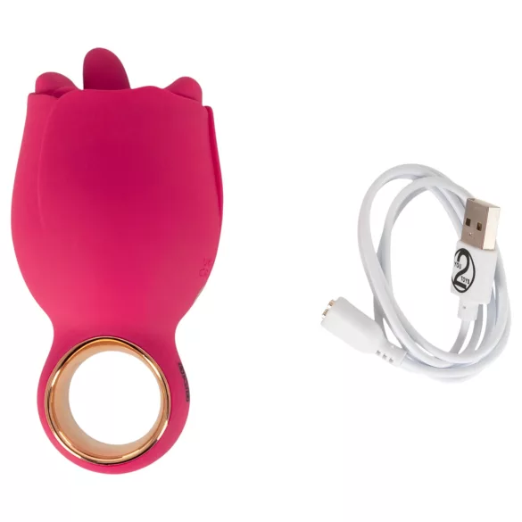 You2Toys Oral Fun - mēles klitora stimulators vibrators (rozā)