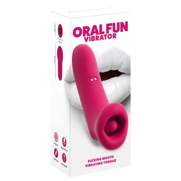 You2Toys Oral Fun - sūcošs un ar mēlīti aprīkots klitora stimulators (rozā)