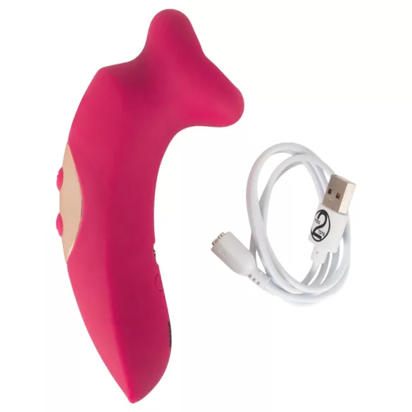 You2Toys Oral Fun - sūcošs un ar mēlīti aprīkots klitora stimulators (rozā)