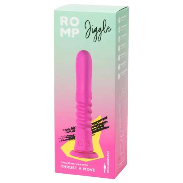 ROMP Jiggle - stūmējvibrators ar piesūcekni (rozā)