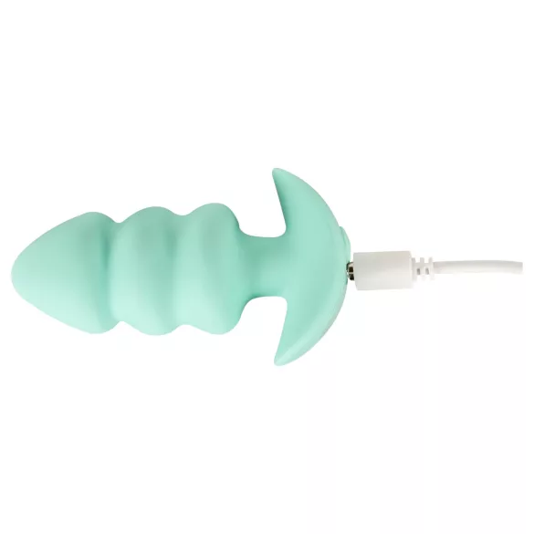 Cuties Mini - anālais vibrators ar lodītēm zaļš