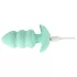 Cuties Mini - anālais vibrators ar lodītēm zaļš