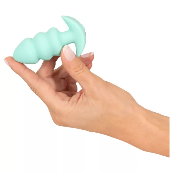Cuties Mini - anālais vibrators ar lodītēm zaļš