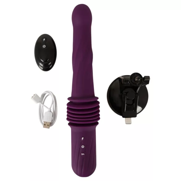 You2Toys - tālvadības sildošais stumjošais vibrators (violets)