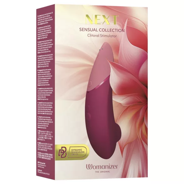 Womanizer Next - klitorālais stimulators ar gaisa viļņiem, uzlādējams, bordo