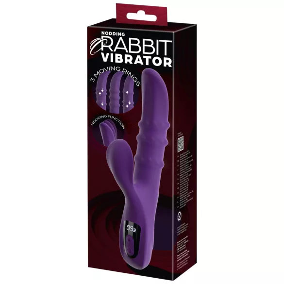 You2Toys - vibrators ar svārstīgu klitora stimulācijas atzaru un kustīgu gredzenu (violets)